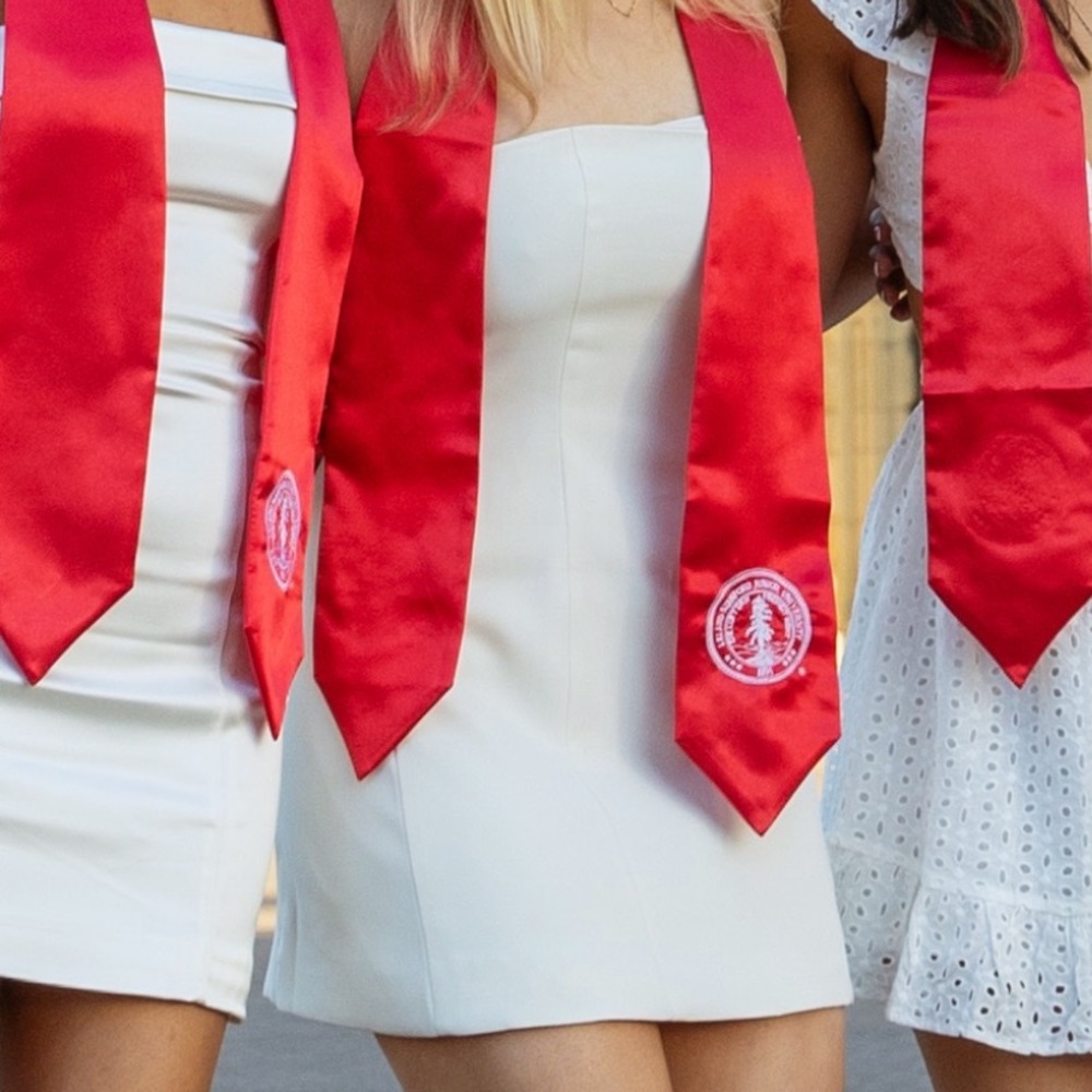 Peppermayo white grad dress.